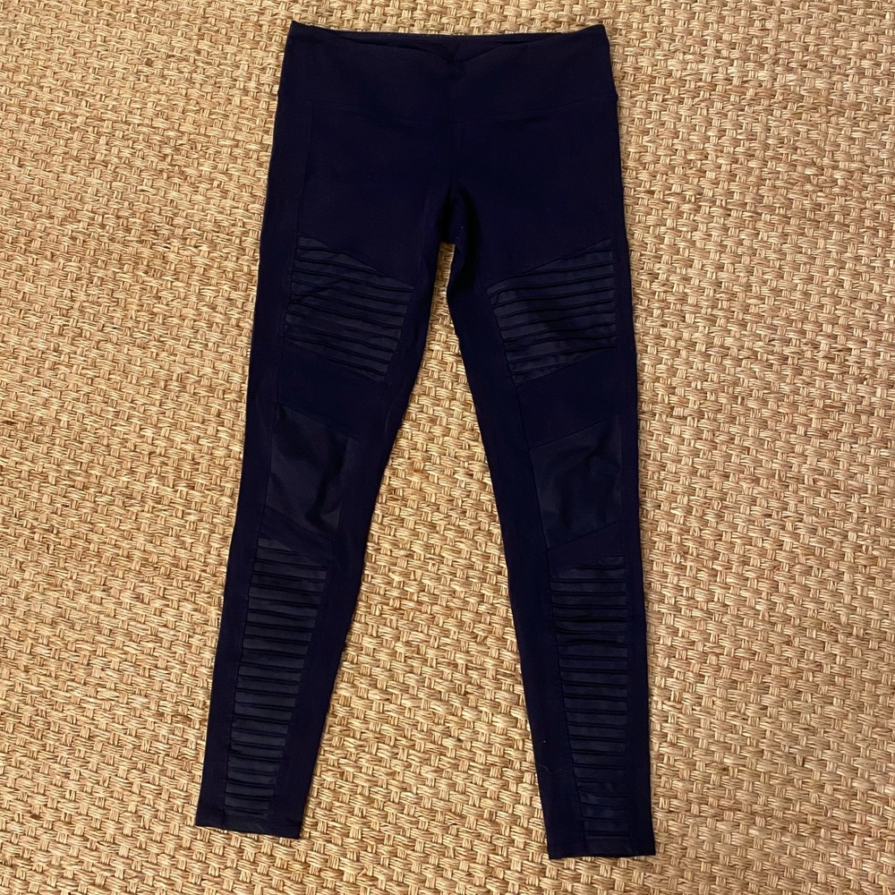 Alo Yoga Navy Moto Leggings